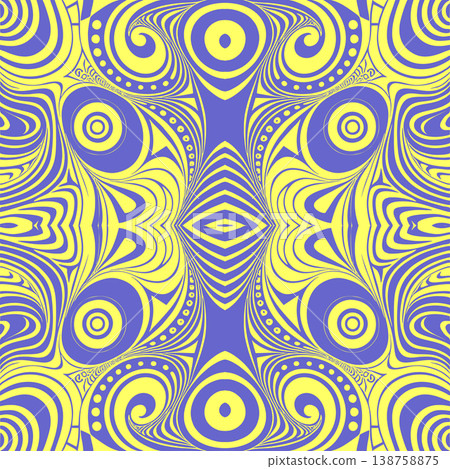 simple seamless abstract blue and yellow pattern, texture simple seamless abstract blue and yellow pattern, texture 138758875
