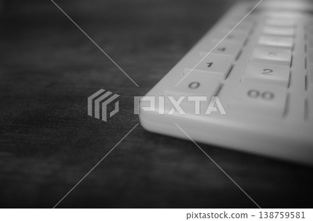 Monochrome calculator and copy space 138759581