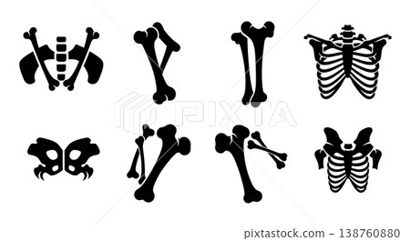 Black Solid Lunar Phase Crescent Silhouettes Set of Six on White Background Black Solid Lunar Phase Crescent Silhouettes Set of Six on White Background 138760880