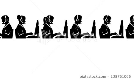 Black Solid Medical Office Silhouettes Set of Six on White Background Black Solid Medical Office Silhouettes Set of Six on White Background 138761066