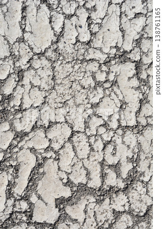 Cracked White Paint Texture on Asphalt Cracked White Paint Texture on Asphalt 138761165