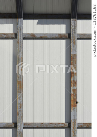 Industrial Metal Wall Structure with Rust 138761168