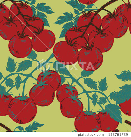 seamless pattern with berries 138761789
