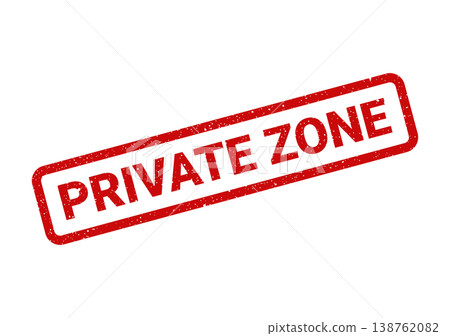 Red grunge rubber stamp impression clearly indicating a private zone or restricted area message Red grunge rubber stamp impression clearly indicating a private zone or restricted area message 138762082