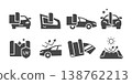 Car film wraps icon set. It includes protect, business, car wrapping, vehicle wrap and more solid icons. 138762213
