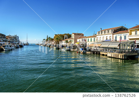 Historic port of the fishing village Le Grau du Roi in France Historic port of the fishing village Le Grau du Roi in France 138762526