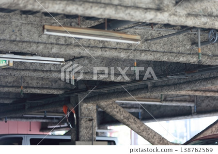 Image of steel frame fireproof coating Image of steel frame fireproof coating 138762569