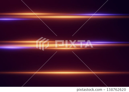 Abstract background showing bright light strips moving over dark empty space 138762620
