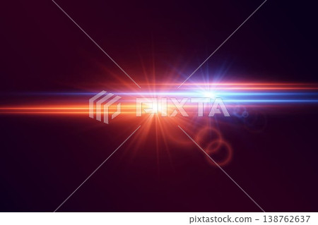 Abstract light streams creating energetic star flares and glowing neon lines on dark background Abstract light streams creating energetic star flares and glowing neon lines on dark background 138762637