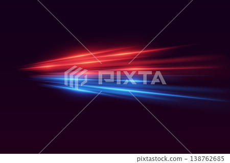 Speeding light trails creating a dynamic abstract movement background Speeding light trails creating a dynamic abstract movement background 138762685