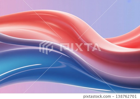 Abstract 3D Glossy Fluid Wave Background with Pink and Blue Gradient for Modern Branding and Creative Artistic Media Backdrop Abstract 3D Glossy Fluid Wave Background with Pink and Blue Gradient for Modern Branding and Creative Artistic Media Backdrop 138762701