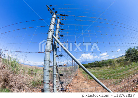 Farm Electrified Boundary Fence Farm Electrified Boundary Fence 138762827