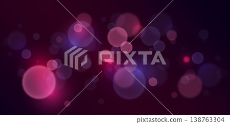 Abstract bokeh background showing glowing light circles and vibrant party lights Abstract bokeh background showing glowing light circles and vibrant party lights 138763304