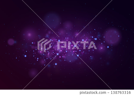 Glowing particles floating in abstract dark universe creating bokeh effect Glowing particles floating in abstract dark universe creating bokeh effect 138763316