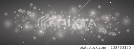 White glowing bokeh lights creating sparkling festive particles overlay effect White glowing bokeh lights creating sparkling festive particles overlay effect 138763330