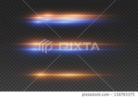 Speeding light streaks creating abstract glowing lines, digital technology background effect 138763375