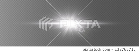 Bright camera lens flare effect creating a starburst and radiating light Bright camera lens flare effect creating a starburst and radiating light 138763713