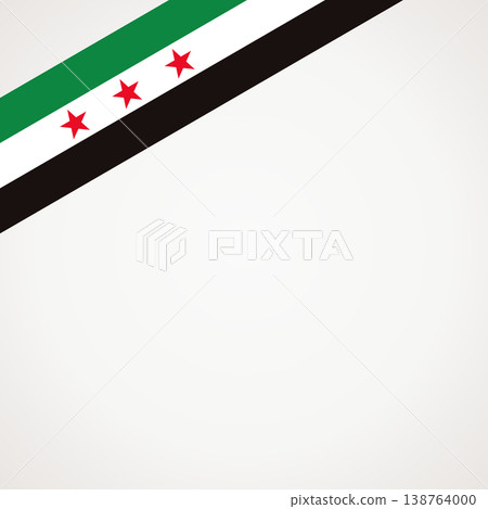 Corner ribbon flag of Syria 138764000