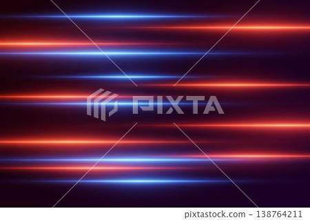 Speeding light trails creating a dynamic abstract blue and orange background Speeding light trails creating a dynamic abstract blue and orange background 138764211