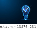 Approved idea concept with glowing light bulb and check mark symbol of successful solution 138764231