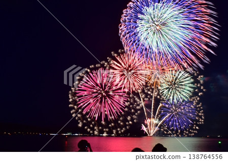 水鄉祭、煙火表演、燃放煙火、島根縣、中國地區 水鄉祭、煙火表演、燃放煙火、島根縣、中國地區 138764556