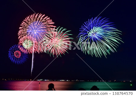 水鄉祭、煙火表演、燃放煙火、島根縣、中國地區 水鄉祭、煙火表演、燃放煙火、島根縣、中國地區 138764570