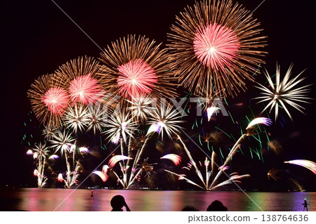 Suigo Festival, Fireworks Display, Launching Fireworks, Shimane, Chugoku Region 138764636