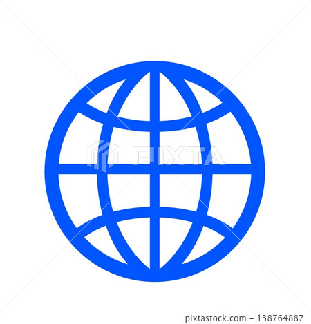 A globe icon (blue) representing a network connecting the world. A globe icon (blue) representing a network connecting the world. 138764887