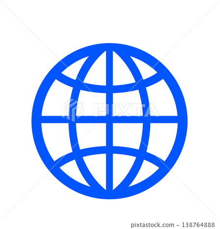 A globe icon (blue) representing a network connecting the world. A globe icon (blue) representing a network connecting the world. 138764888