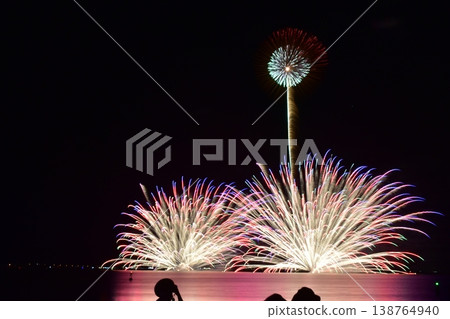 Suigo Festival, Fireworks Display, Launching Fireworks, Shimane, Chugoku Region Suigo Festival, Fireworks Display, Launching Fireworks, Shimane, Chugoku Region 138764940