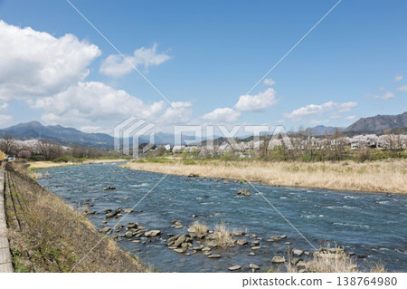The Agatsuma River in spring, Gunma Prefecture The Agatsuma River in spring, Gunma Prefecture 138764980