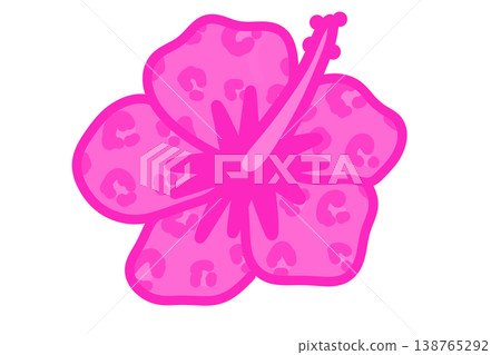 粉紅色豹紋芙蓉花 138765292