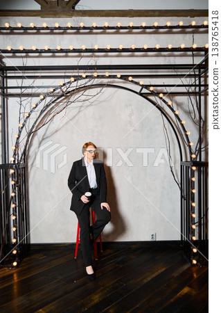 Confident businesswoman in formal attire during discussion Confident businesswoman in formal attire during discussion 138765418