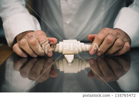 croissant preparation in a French laboratory croissant preparation in a French laboratory 138765472