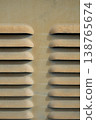 Industrial vent texture warm beige metal grid pattern abstract background minimal architectural detail 138765674