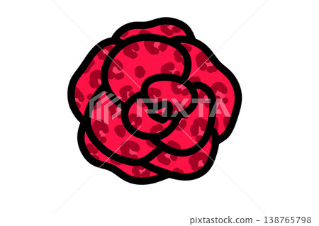 Red leopard print rose Red leopard print rose 138765798