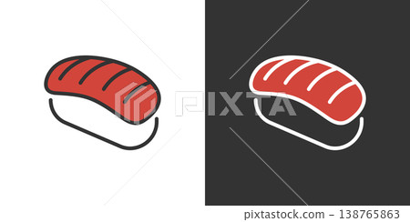 金槍魚壽司圖標 138765863