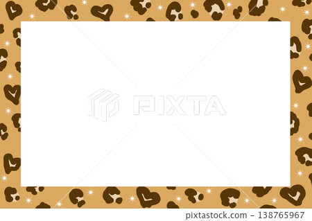 A gal-style brown leopard print frame 138765967