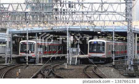 January 1, 2012: Shibuya Station on the Tokyu Toyoko Line before it was moved underground. January 1, 2012: Shibuya Station on the Tokyu Toyoko Line before it was moved underground. 138766138