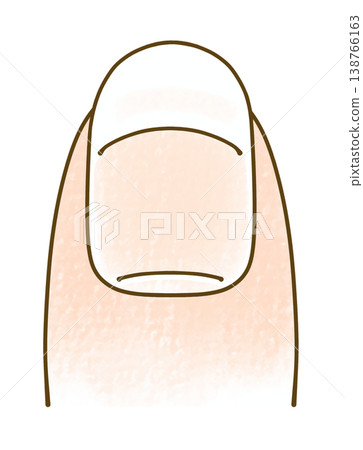 簡約的橢圓形美甲，帶有復古氣息。 138766163