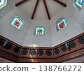 Stained glass in the dome ceiling of the station concourse and Spanish-style interior Stained glass in the dome ceiling of the station concourse and Spanish-style interior 138766272