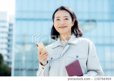 Woman dressed in work clothes Woman dressed in work clothes 138766404