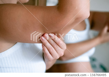 wellness. Female body detail indoors. Concept of real beauty wellness. Female body detail indoors. Concept of real beauty 138766495