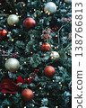 Decorated Christmas Tree with Festive Ornaments and Glowing Lights. High quality photo 138766813