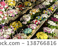 Street Flower Market Stall with Assorted Bouquets. High quality photo 138766816