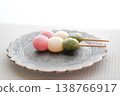 Two dumplings on a plate 138766917