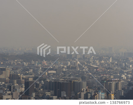 黃沙覆蓋的城市景觀 黃沙覆蓋的城市景觀 138766973