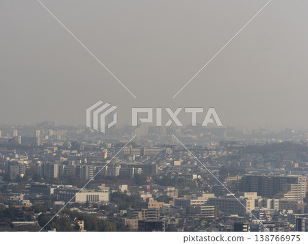 Landscape of the city covered with yellow sand Landscape of the city covered with yellow sand 138766975