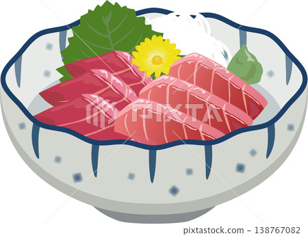 Japanese-style small dish: Tuna sashimi Japanese-style small dish: Tuna sashimi 138767082