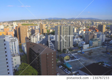 Oita city (viewed from the 13th-floor observation deck of the Oita Prefectural Government Building) 138767233